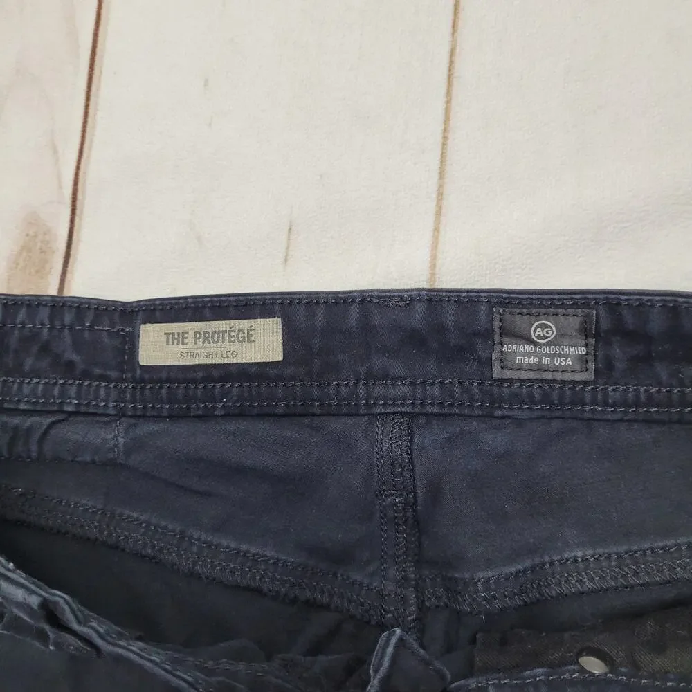 Adriano Goldschmeid the Protege black straight leg jeans hemmed regular